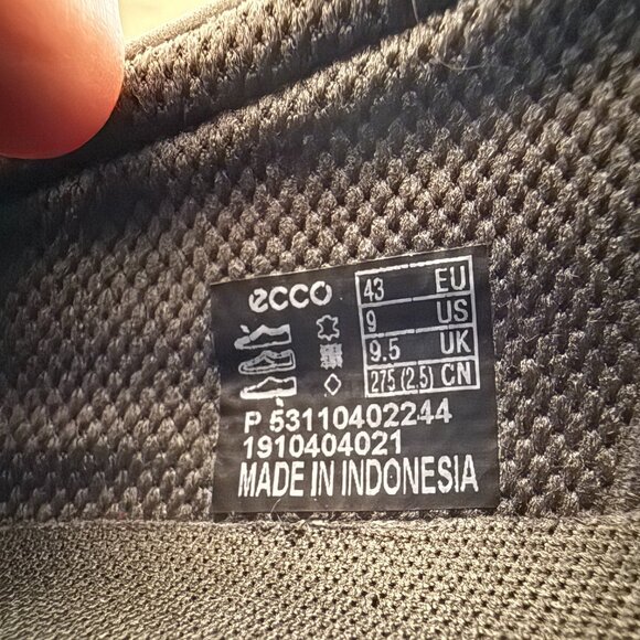 ECCO Soft 7 Men's Shoes 9 Gray NuBuck Leather Perforated design - Picture 8 of 12